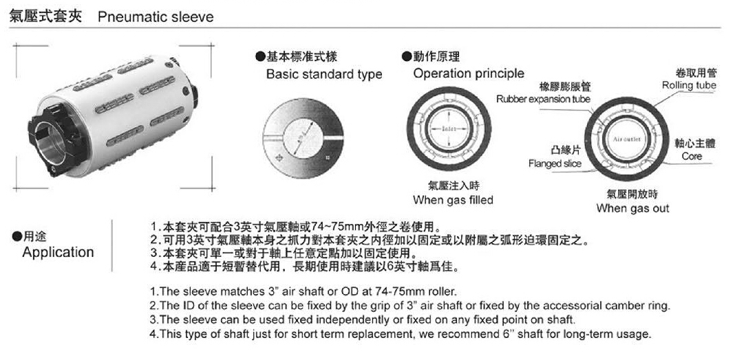 气胀鼓尺寸参数